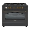 Ravanson Retro KWGE–90AR gas and electric cooker (black)