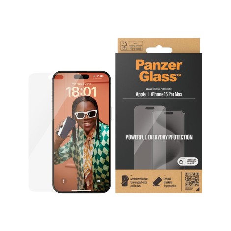 PanzerGlass | Screen protector | Apple | Phone 15 Pro Max | Glass | Transparent