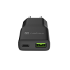 Natec Ribera USB Charger Gan Slim USB 1X USB-A + 1X USB-C 20W | NUC-2377