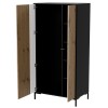 Cama MERCI wardrobe 90 x 55 x 184 cm black/oak artisan