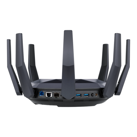 AX6000 Dual Band Router | RT-AX89X | 802.11ax | 4804+1300  Mbit/s | 10/100/1000 Mbit/s | Ethernet LAN (RJ-45) ports 8 | Mesh Support Yes | MU-MiMO Yes | Antenna type 8xExternal | 2xUSB 3.1 Gen 1