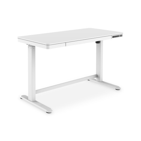 Electric Height Adjustable Desk | 72 - 121 cm | Maximum load weight 50 kg | Metal | White