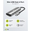 Goobay 76565 Slim 4-Port USB-Hub, USB-C™ auf USB-C™, 10 Gbit/s, Grey