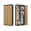 RS-80 HEMN OFFICE SHELVING UNIT, ANTHRACITE/ARTISAN OAK