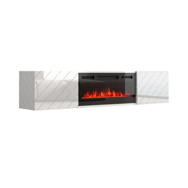 RTV LUXE cabinet 182.6x34.5x37.5 white/gloss white ...