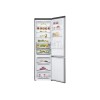 LG | Refrigerator | GBB72PZDMN | Energy efficiency class E | Free standing | Combi | Height 203 cm | No Frost system | Fridge net capacity 277 L | Freezer net capacity 107 L | Display | 36 dB | Silver