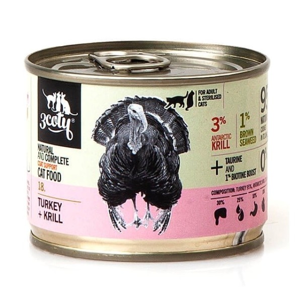3Coty TURKEY/KRILL Coat Support for Sterilised ...