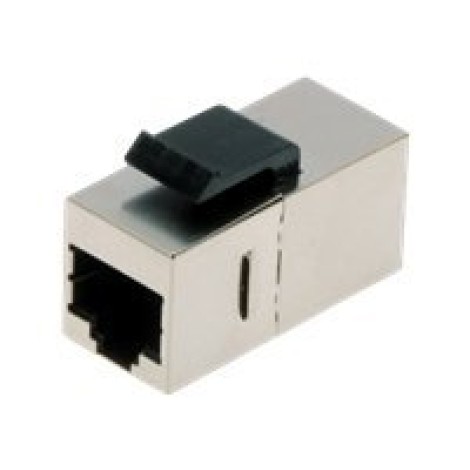 CAT 5e modular coupler, shielded RJ45 to RJ45, for panel connection