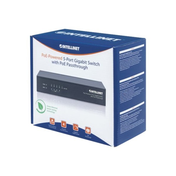 INTELLINET 5-Port PoE+ Gigabit Switch