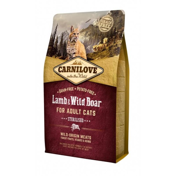 LAMB_WILD BOAR ADULT STERILISED 2KG | CarniLove