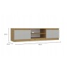 MALWA 140 TV cabinet, artisan oak/cashmere