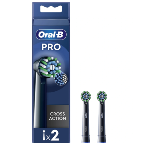 Oral-B | Replaceable toothbrush heads | EB50BRX-4 Cross Action | Heads | For adults | Number of brush heads included 4 | Black