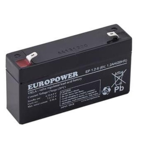 BATTERY 6V 4.5AH VRLA/EP4.5-6 EUROPOWER EMU