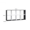 MALAX 2X4 SHELVING UNIT, ANTHRACITE/WHITE