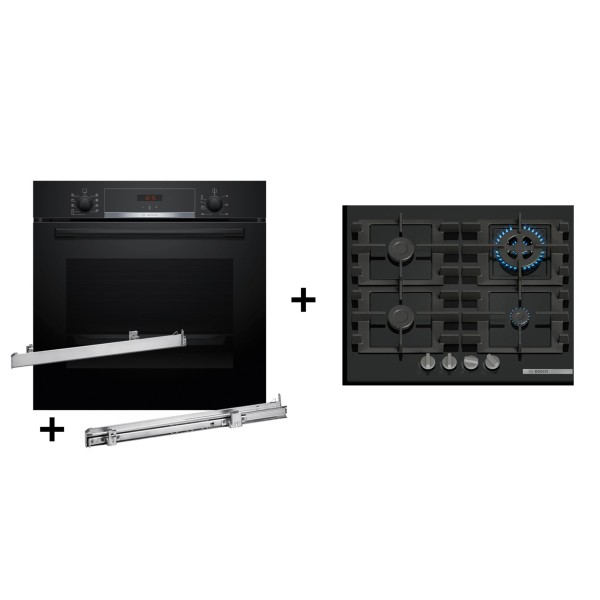 Zestaw piekarnik BOSCH HBA514BB3 + prowadnice ...
