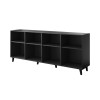 ETNA chest of drawers 200x42x82 black matt