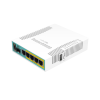 Mikrotik Wired Ethernet Router RB960PGS, hEX PoE, CPU 800MHz, 128MB RAM, 16MB, 1xSFP, 5xGigabit LAN, 1xUSB, Power Output On ports 2-5, Ourput: 1A max per port; 2A max total, RouterOS L4 | hEX PoE Router | RB960PGS | No Wi-Fi | 10/100/1000 Mbit/s | Etherne