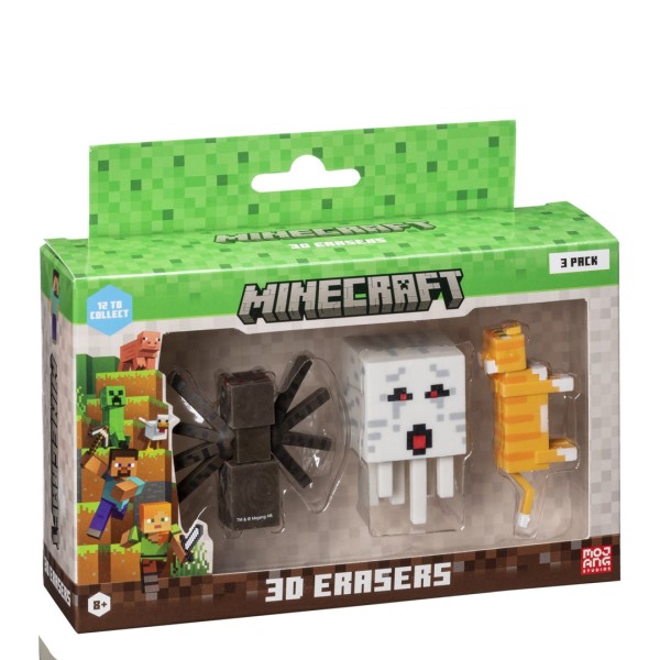 MINECRAFT 3D ERASERS - 3 PACK ...