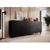 BARI chest of drawers 200x42x82 black matt