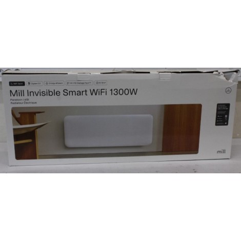 SALE OUT. Mill PA1300WIFI4 Panel Heater with WiFi Gen 4 1300 W Suitable for rooms 15-19 m² White IPX4 | Mill Invisible Smart WiFi Heater | PA1300WIFI4 | Panel Heater | 1300 W | Suitable for rooms up to 15-19 m² | White | DAMAGED PACKAGING, DAMAGED EDGE ON