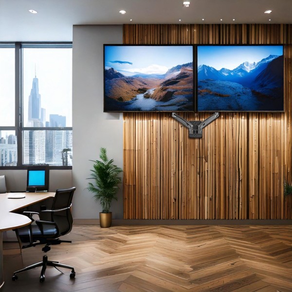 Maclean wall mount for two monitors, ...