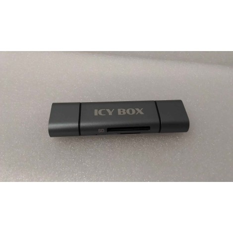 SALE OUT. Icy box IB-CR200-C  SD/MicroSD (TF) USB 2.0 card reader with Type-C and -A to micro USB (OTG) interface, anthracite | Raidsonic External card reader with multi-USB connector | USED, REFURBISHED | External | Micro SDHC, Micro SDXC, microSD 3.0 UH