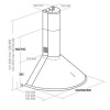 Chimney Hood Akpo WK-4 Dandys GOLD 60 cm 450 m3/h, Black