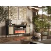 JUTA EF chest of drawers + electric fireplace 202x39.5x85 black + linol calabria