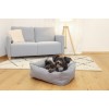 KERBL Ely Pet Bed - Grey-Turquoise - 60 x 45 x 23 cm