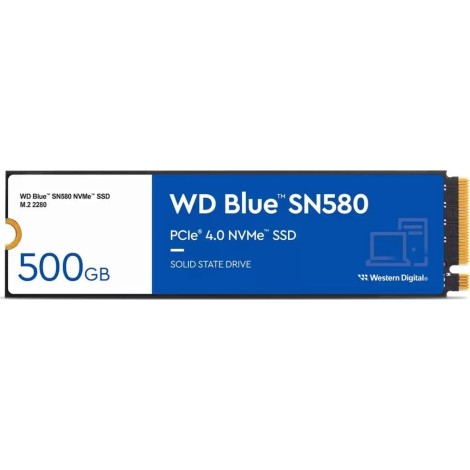 Western Digital Blue SN580 M.2 500 GB PCI Express 4.0 TLC NVMe