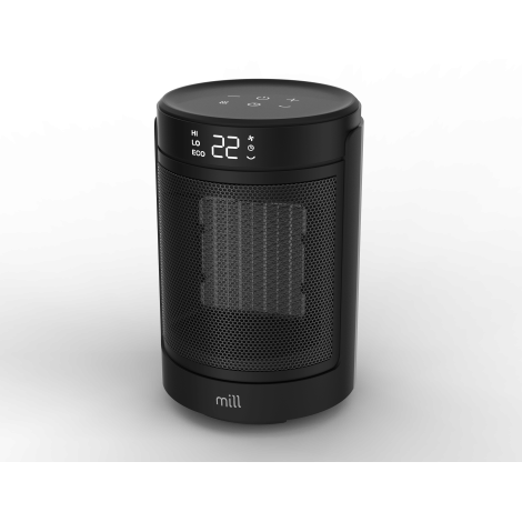 Mill FH1500BLACK | Ceramic fan heater | 1500 W | Suitable for rooms up to 22 m² | Black