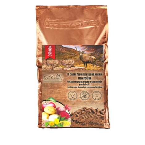 O'CANIS Deer with millet, potatoes, and red beet - dry dog food - 6kg
