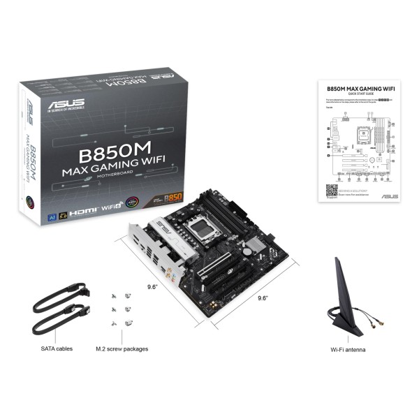 Mainboard|ASUS|AMD B850|SAM5|Micro-ATX|Memory DDR5|Memory slots 4|3xPCI-Express 4.0 ...