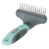 KERBL Double-row comb with rotating teeth for dog undercoat - 15x9 cm