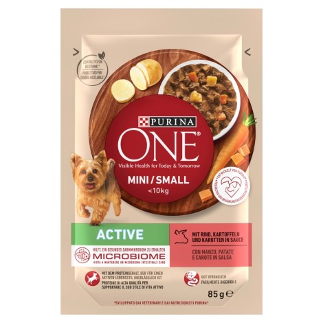 PURINA One Mini/Small Active Beef  - wet dog food - 85g