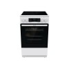 Gorenje | Cooker | GECS5C70WA | Hob type Vitroceramic | Oven type Electric | White | Width 50 cm | Grilling | LED | Depth 59.4 cm | 70 L