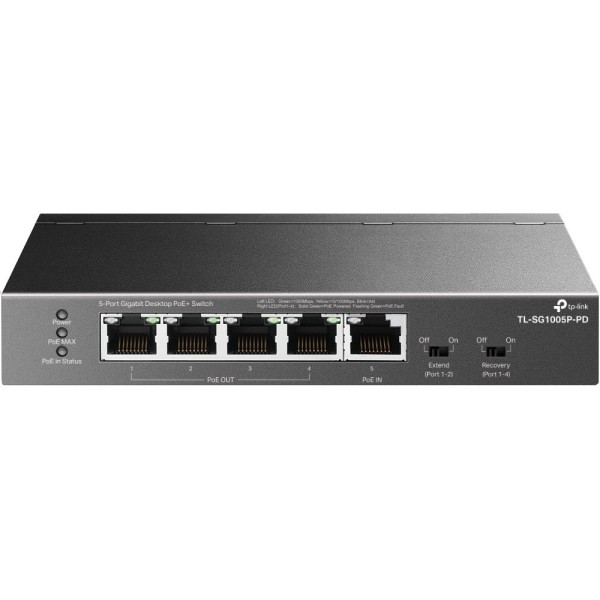 Switch|TP-LINK|TL-SG1005P-PD|Desktop/pedestal|5x10Base-T / 100Base-TX / 1000Base-T|PoE+ ports ...