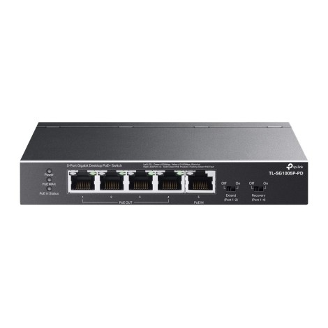 Switch|TP-LINK|TL-SG1005P-PD|Desktop/pedestal|5x10Base-T / 100Base-TX / 1000Base-T|PoE+ ports 5|TL-SG1005P-PD