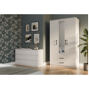 Topeshop ROMANA 120 BIEL bedroom wardrobe/closet 6 shelves 3 door(s) White