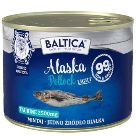 BALTICA EXCELLENT Karma mokra kot Alaska Pollock LIGHT (Mintaj)  185g