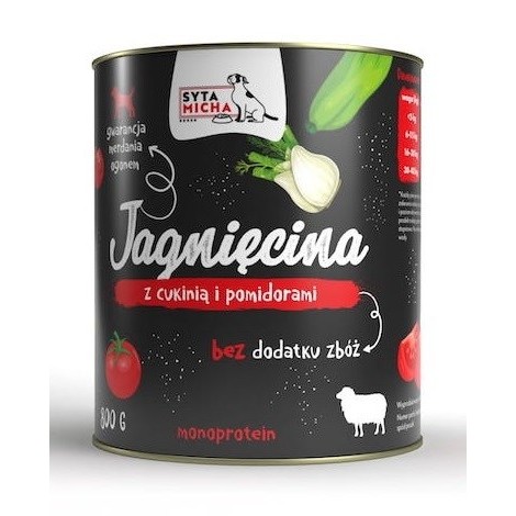 SYTA MICHA Lamb with tomatoes and zucchini - wet dog food - 800g