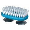 Hand and nail brush with suction cups