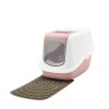 SAVIC Nestor White-Pink - Covered Cat Litter Box - 56x39x38.5 cm - 1 pc
