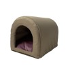 GO GIFT Dog and cat cave bed - camel - 40 x 33 x 29 cm