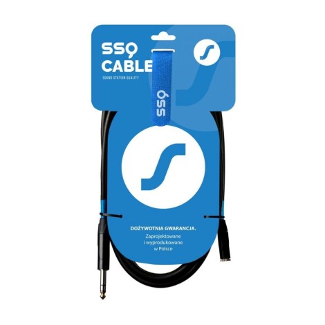 SSQ JSG3 - Cable Jack Stereo 3,5 mm - Jack stereo 6,3 mm, 3 m