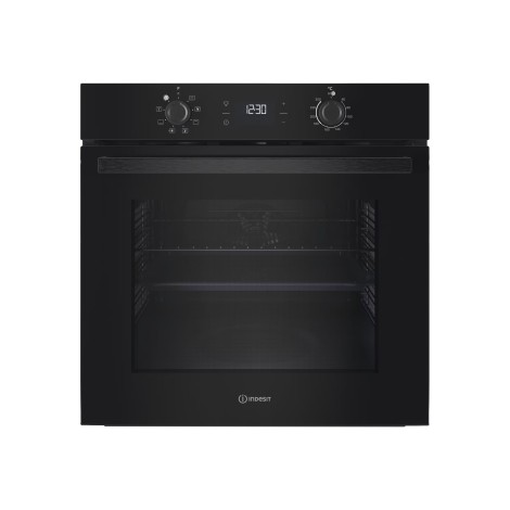 INDESIT Oven | IO K55C B | 71 L | Electric | Catalytic | Electronic | Height 59.5 cm | Width 59.5 cm | Black