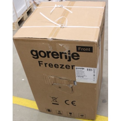 SALE OUT. Gorenje F492PW Freezer, E, Upright, Free standig, Net capacity 82 L, White | Gorenje Freezer | F492PW | Energy efficiency class E | Upright | Free standing | Height 84.5 cm | Total net capacity 85 L | White | DAMAGED PACKAGING, DENT ON DOOR