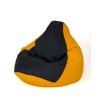 Sako bag pouffe Pear yellow-black XL 130 x 90 cm