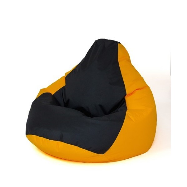 Sako bag pouffe Pear yellow-black XL ...