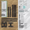 ONKRON Ceiling mount for TV 32"-80" max 68 kg, tilt-swivel, black